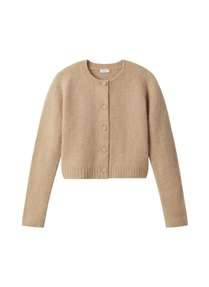 Women Knitwear ALC Lainie Alpaca Cardigan Dark Taupe