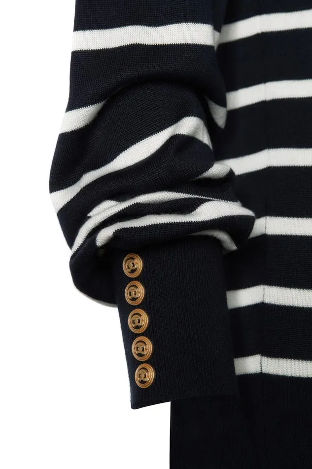 Women Knitwear Holland Cooper Kelsie Roll Neck Knit Ink Navy Natural Stripe Women Knitwear Holland Cooper Kelsie Roll Neck Knit Ink Navy Natural Stripe