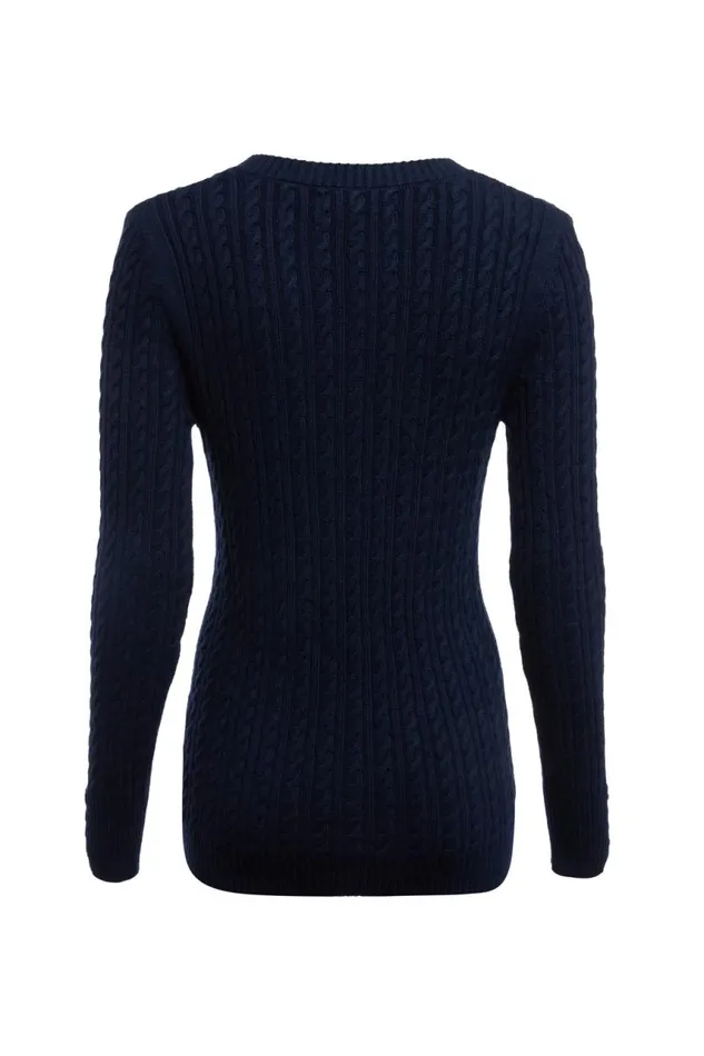 Women Knitwear Holland Cooper Seattle VNeck Knit Ink Navy Women Knitwear Holland Cooper Seattle VNeck Knit Ink Navy