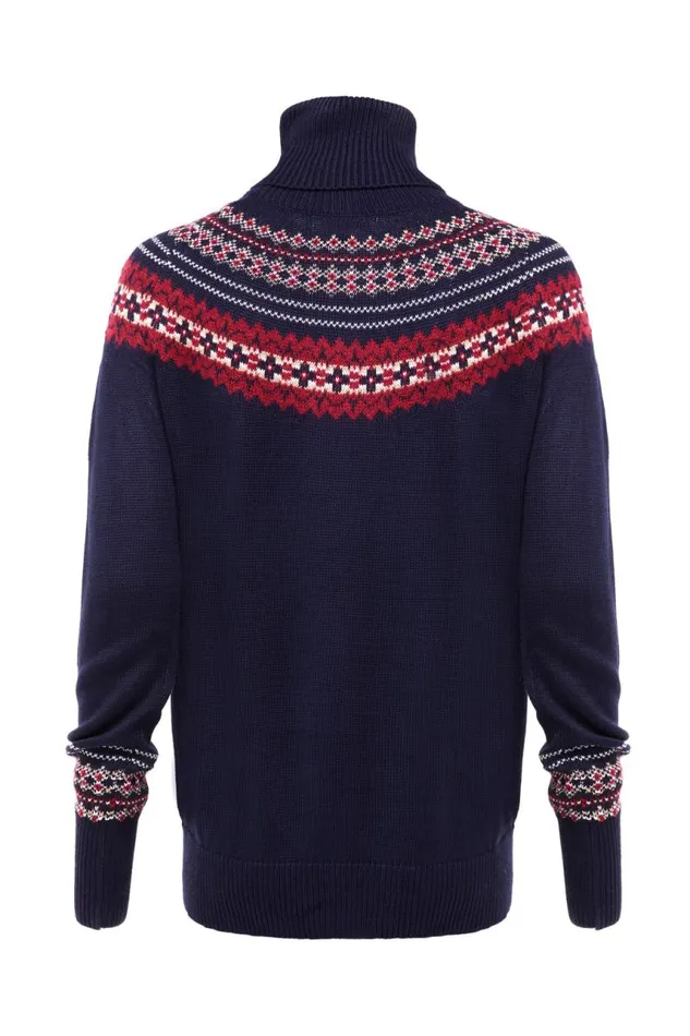 Women Knitwear Holland Cooper Whistler Roll Neck Knit Ink Navy