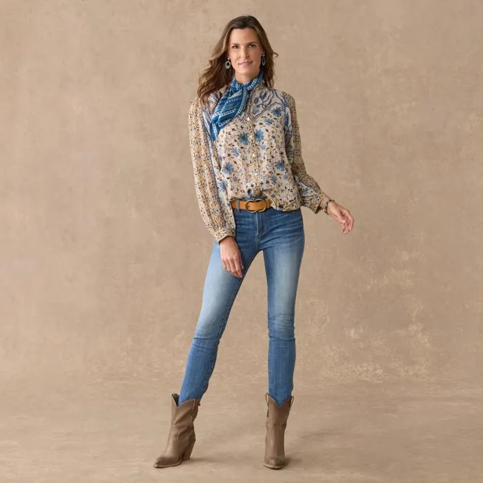 Women Laka Blooms Top Petite Meringue Sundance Catalog Petite Styles
