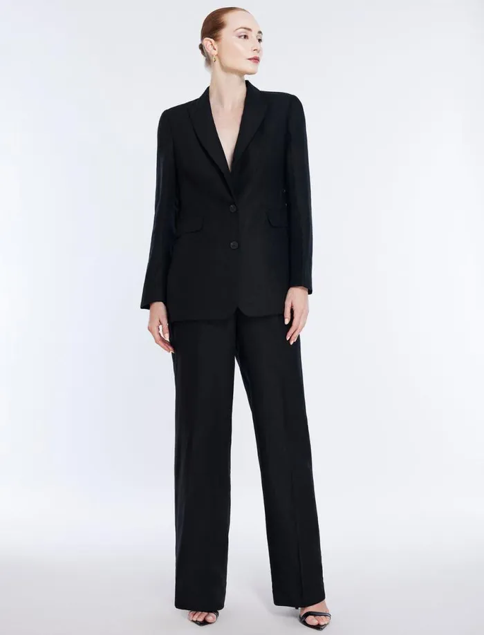 Women Linen Blazer Black BCBG Jackets and Blazers Women Linen Blazer Black BCBG Jackets and Blazers