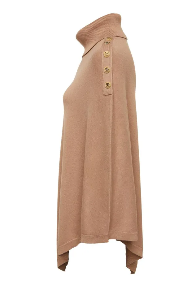 WomenLittle Knitwear Holland Cooper Roll Neck Cape Camel WomenLittle Knitwear Holland Cooper Roll Neck Cape Camel