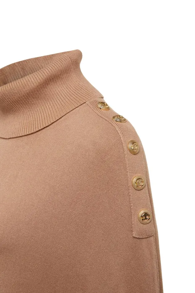 WomenLittle Knitwear Holland Cooper Roll Neck Cape Camel WomenLittle Knitwear Holland Cooper Roll Neck Cape Camel