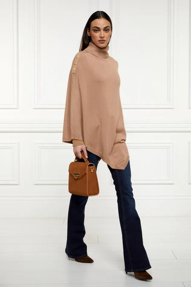 WomenLittle Knitwear Holland Cooper Roll Neck Cape Camel WomenLittle Knitwear Holland Cooper Roll Neck Cape Camel