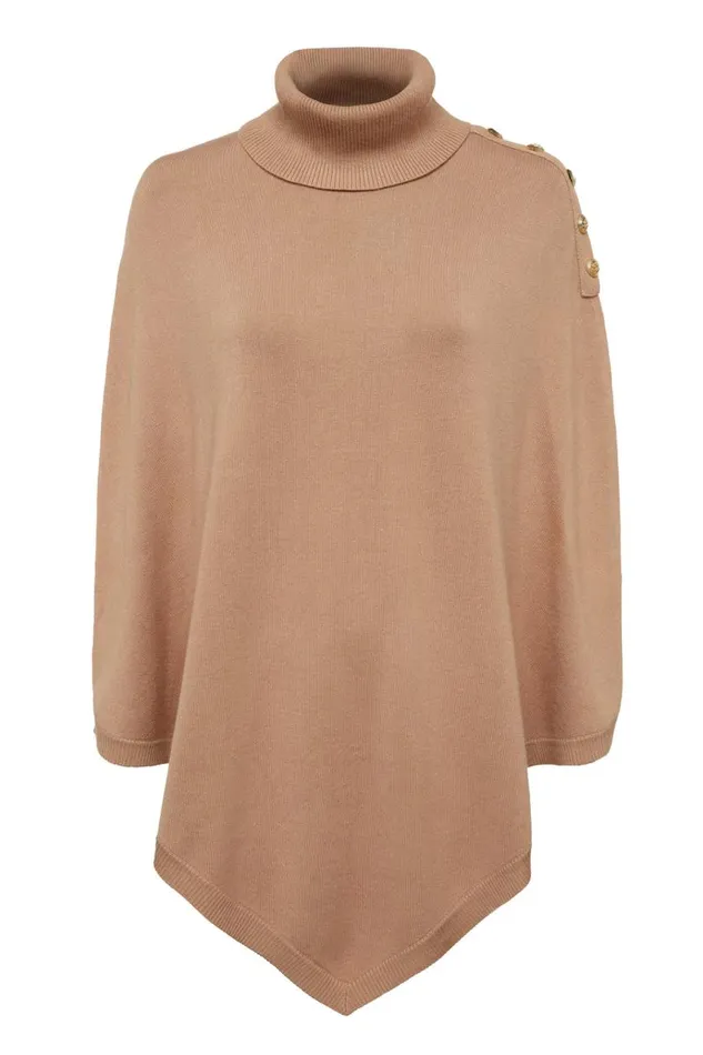 WomenLittle Knitwear Holland Cooper Roll Neck Cape Camel WomenLittle Knitwear Holland Cooper Roll Neck Cape Camel