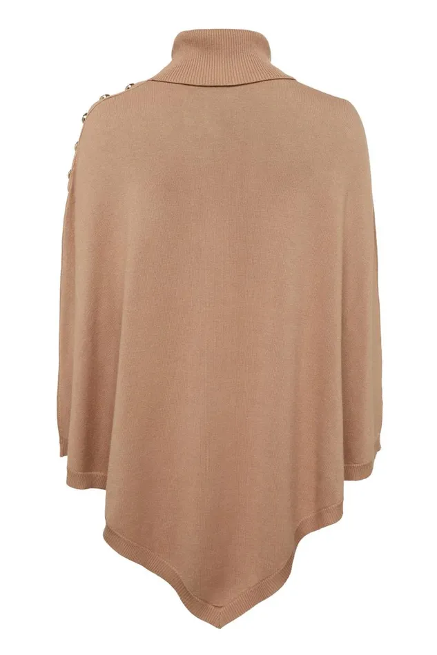 WomenLittle Knitwear Holland Cooper Roll Neck Cape Camel WomenLittle Knitwear Holland Cooper Roll Neck Cape Camel