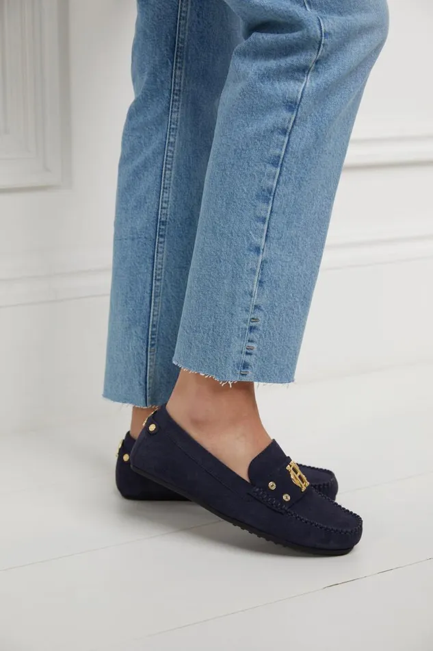 Women Loafers Holland Cooper The Driving Loafer Ink Navy Women Loafers Holland Cooper The Driving Loafer Ink Navy
