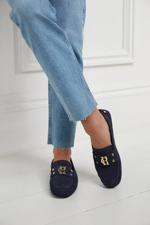 Women Loafers Holland Cooper The Driving Loafer Ink Navy Women Loafers Holland Cooper The Driving Loafer Ink Navy