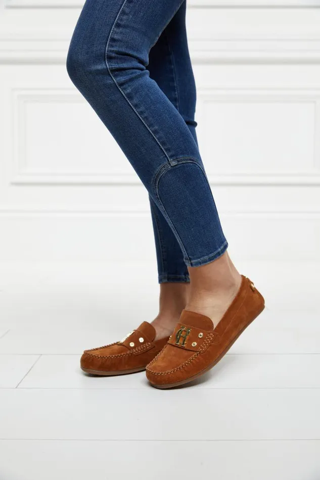 Women Loafers Holland Cooper The Driving Loafer Tan Women Loafers Holland Cooper The Driving Loafer Tan