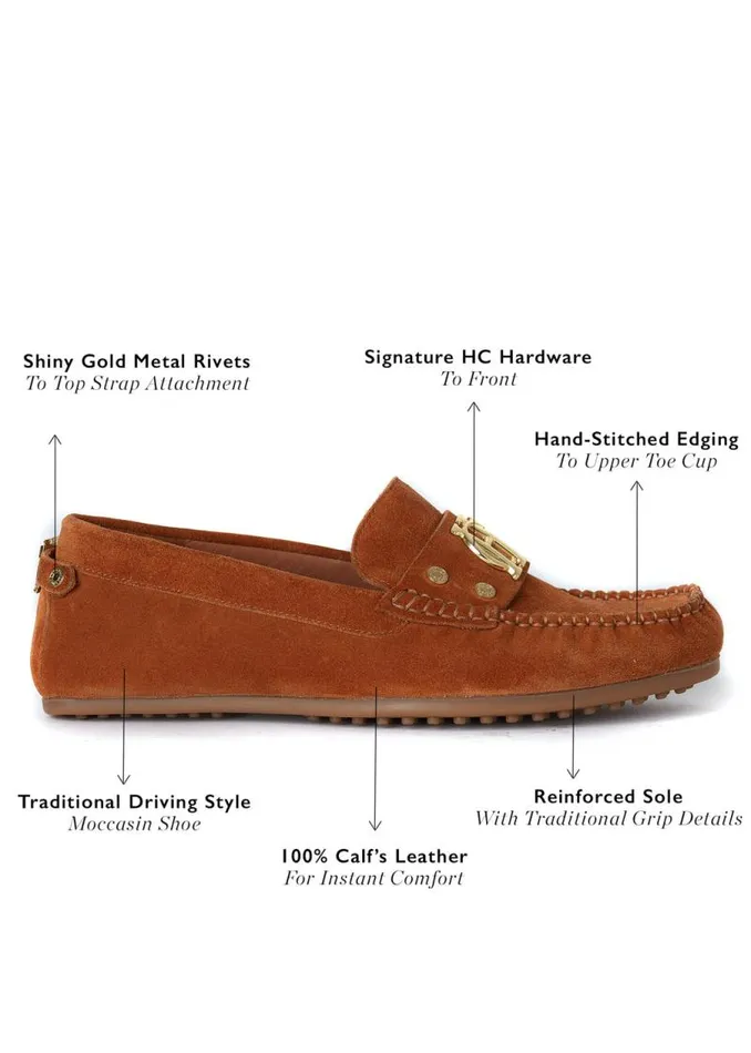 Women Loafers Holland Cooper The Driving Loafer Tan Women Loafers Holland Cooper The Driving Loafer Tan