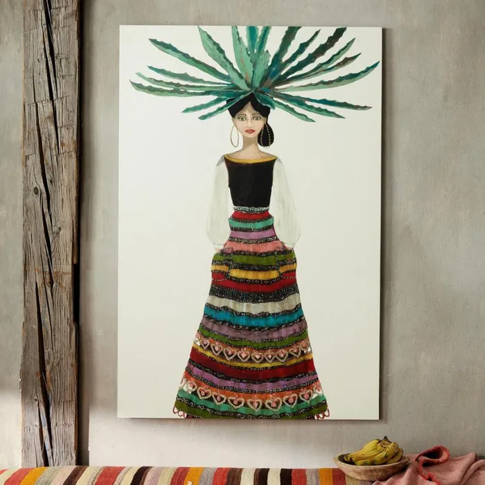 Women Lola Print On Wood Sundance Catalog Decor