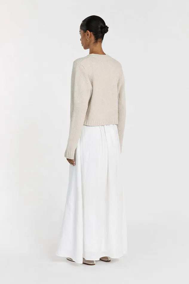 Women Long Sleeved DISSH FOSTER CHALK KNIT CARDIGAN