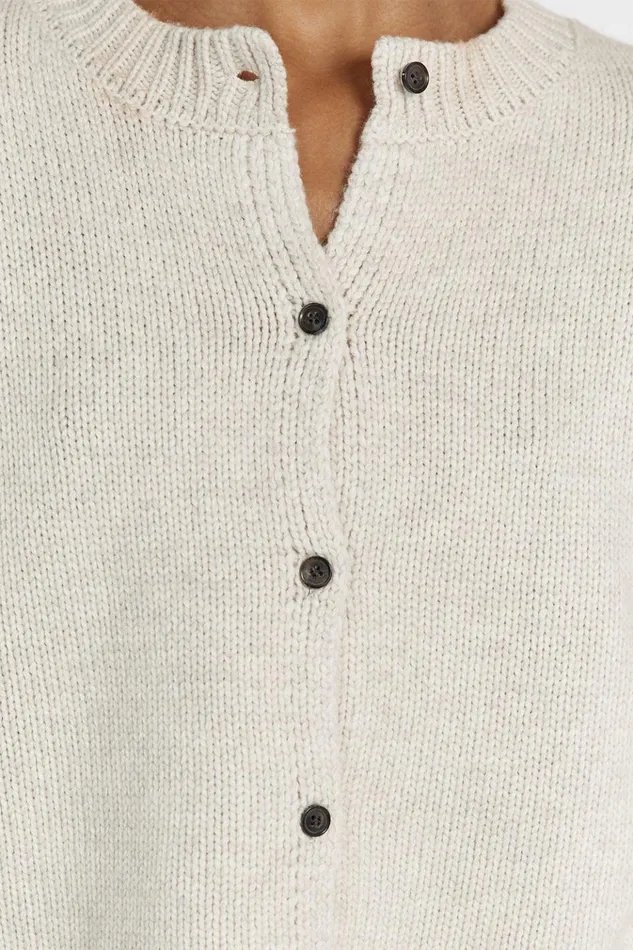 Women Long Sleeved DISSH FOSTER CHALK KNIT CARDIGAN