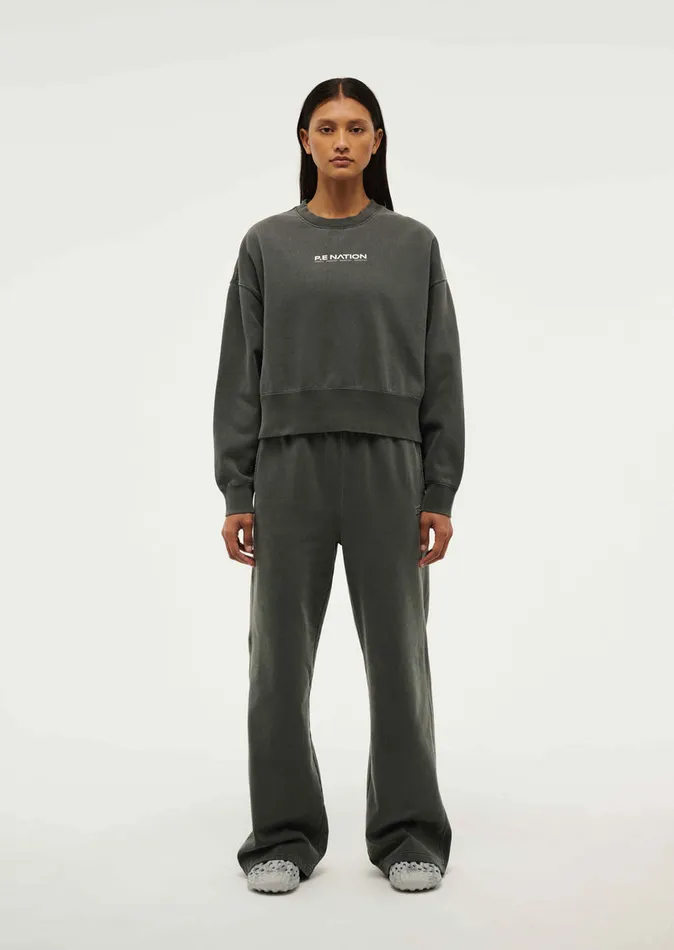 Women Loungewear PE Nation PURPOSE SWEAT IN WASHED GUNMETAL