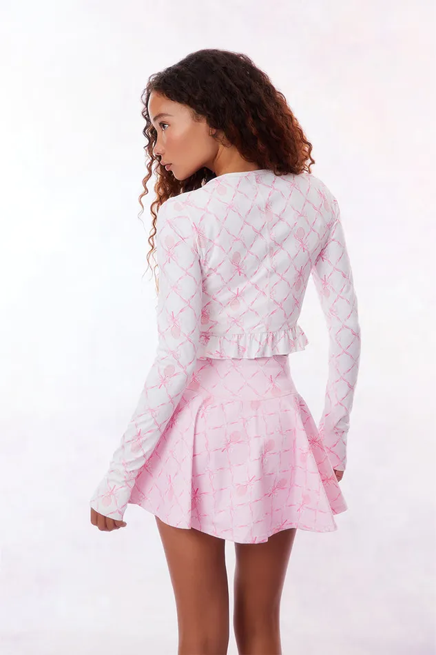 Women LoveShackFancy Active Corene Sporty Active Skort Candy Lipstick