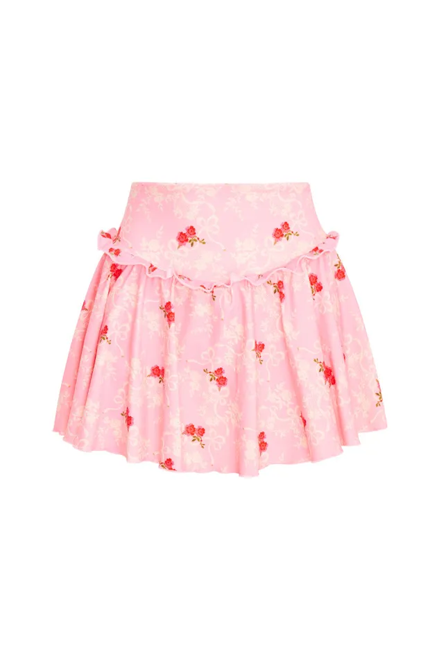 Women LoveShackFancy Active Vanina Active Skort Rosy Romance