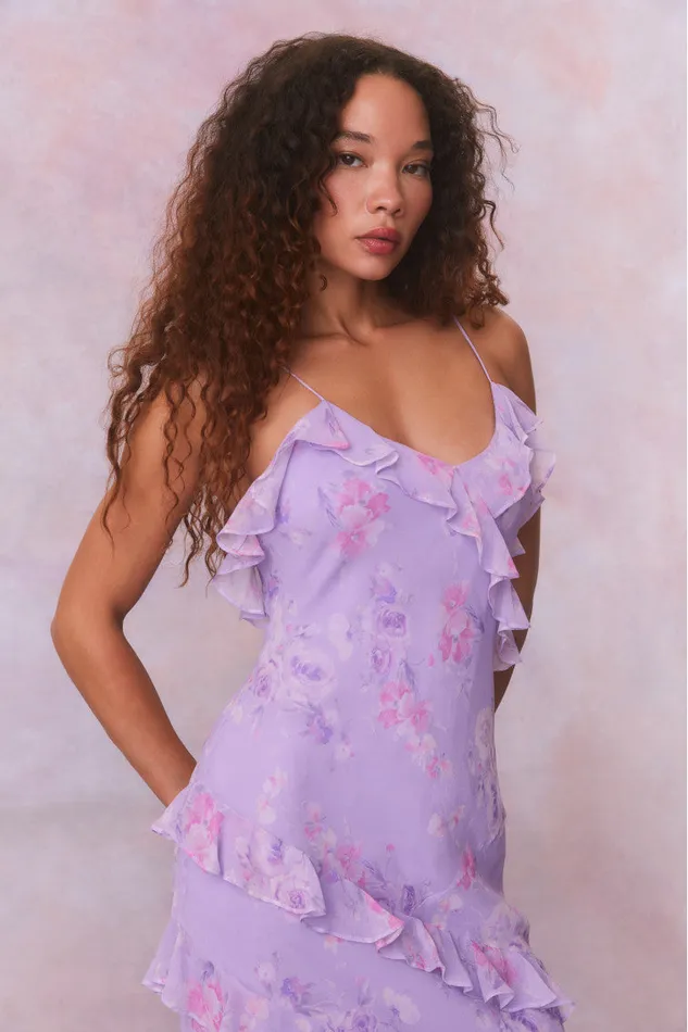 Women LoveShackFancy Dresses Rialto Fragrance Print Maxi Dress Hibiscus
