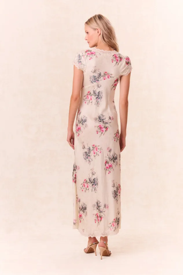 Women LoveShackFancy Dresses Theodore Printed Maxi Dress French Ivory Women LoveShackFancy Dresses Theodore Printed Maxi Dress French Ivory