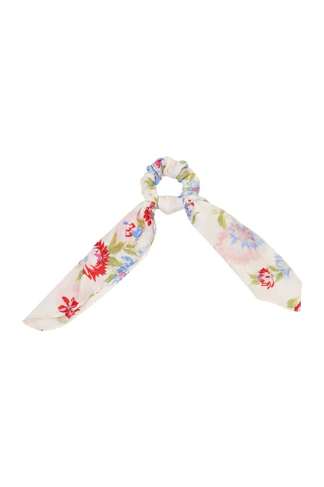Women LoveShackFancy Hair Accessories Parison Fabric Hair Scrunchie White