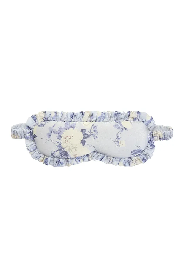 Women LoveShackFancy Sleepwear Dorina Sleep Mask Whisper Blue