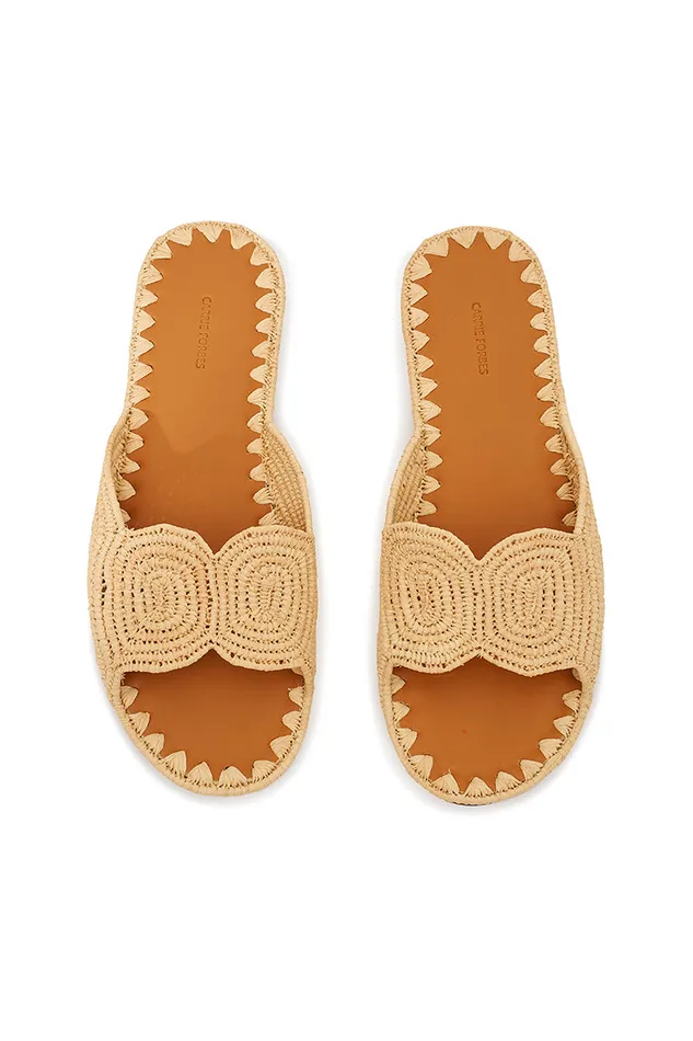 Women LoveShackFancy Swim Carrie Forbes Naima Sandals Natural