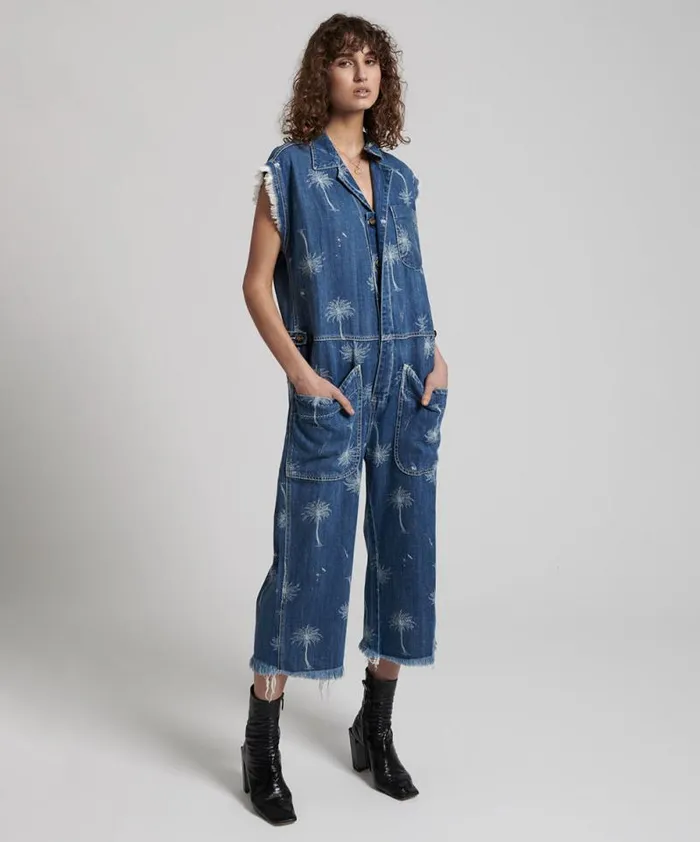 Women MALIBU CAMP OVERALLS One Teaspoon Denim Jumpsuits