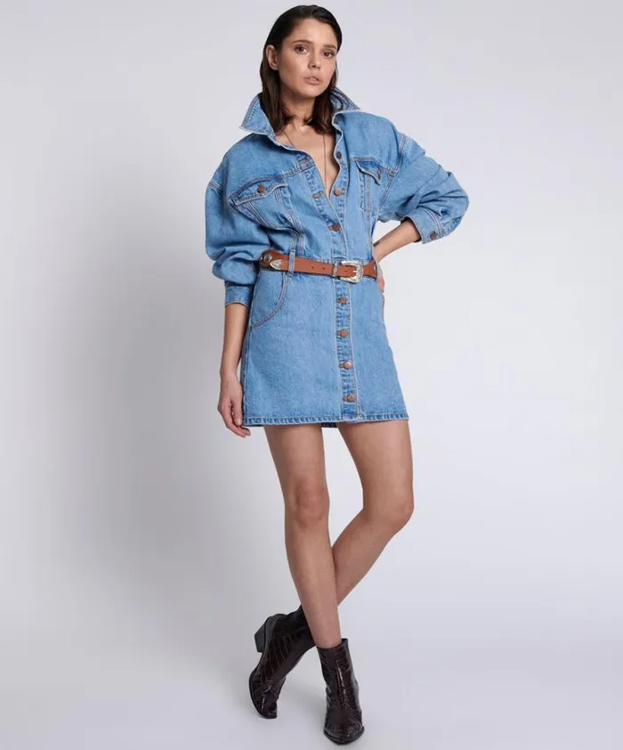 Women MALIBU OCEAN DRESS One Teaspoon Denim Dresses Women MALIBU OCEAN DRESS One Teaspoon Denim Dresses