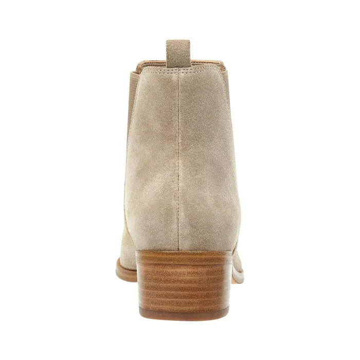 Women Marc Fisher Boots and Booties Yale Pointy Toe Chelsea Bootie Taupe Suede