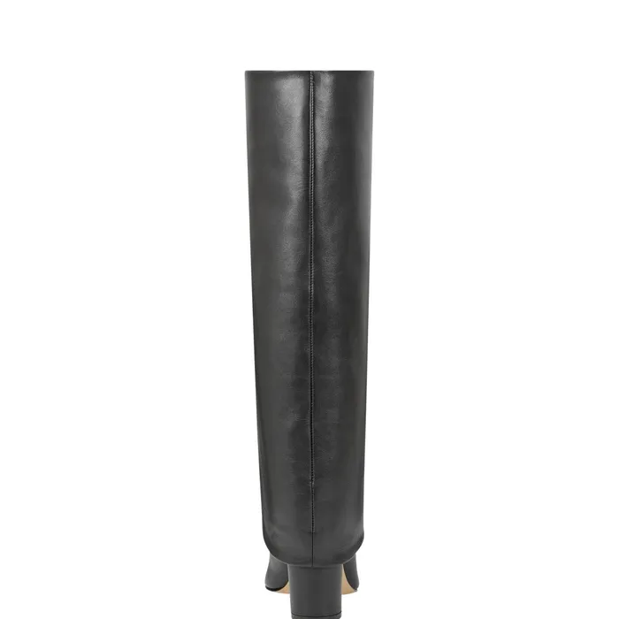 Women Marc Fisher Boots Leina Block Heel Pointy Toe Dress Boot Black
