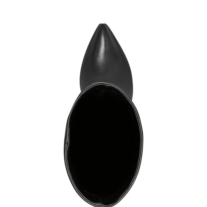 Women Marc Fisher Boots Leina Block Heel Pointy Toe Dress Boot Black