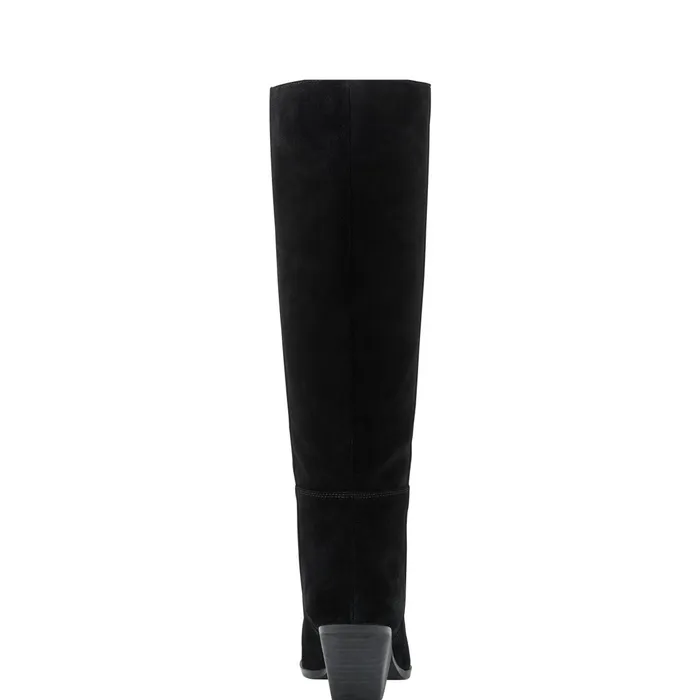 Women Marc Fisher Casual Boots Challi Pointy Toe Boot Black Suede