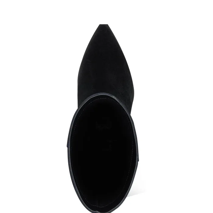 Women Marc Fisher Casual Boots Challi Pointy Toe Boot Black Suede