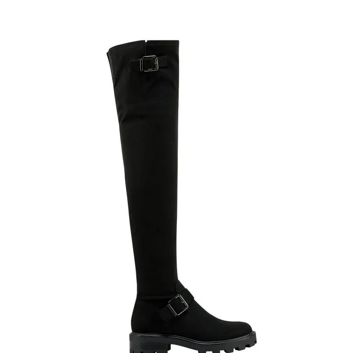 Women Marc Fisher Casual Boots Ganven Lug Sole Over The Knee Boot Black