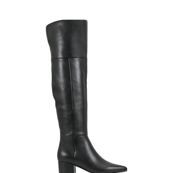 Women Marc Fisher Casual Boots Lottie Over The Knee Boot Smooth Black