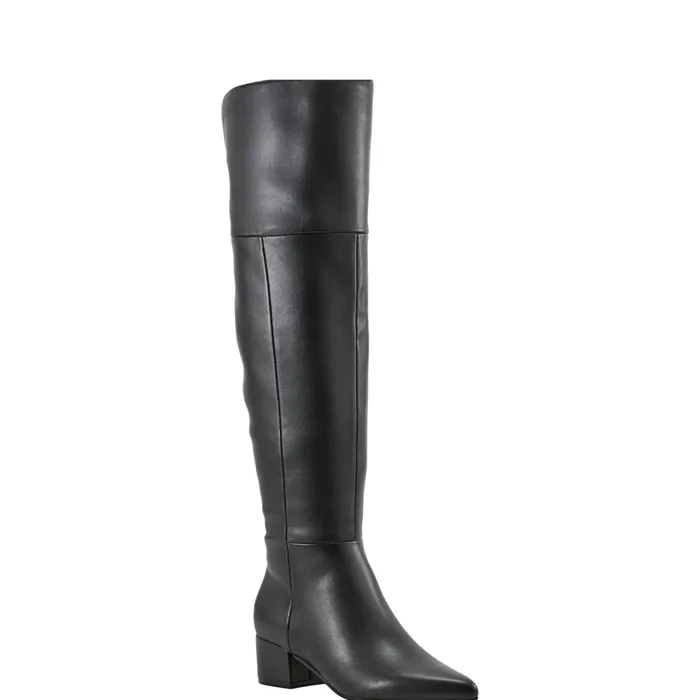 Women Marc Fisher Casual Boots Lottie Over The Knee Boot Smooth Black