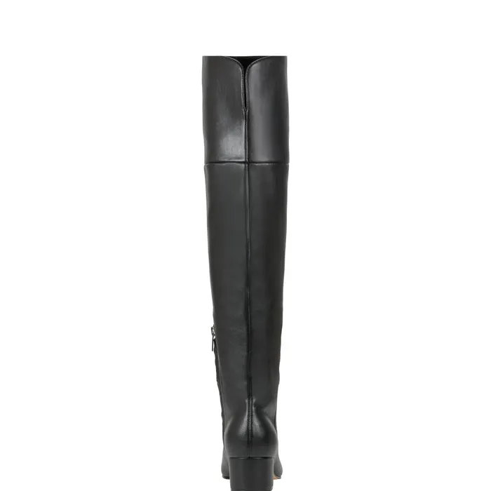 Women Marc Fisher Casual Boots Lottie Over The Knee Boot Smooth Black