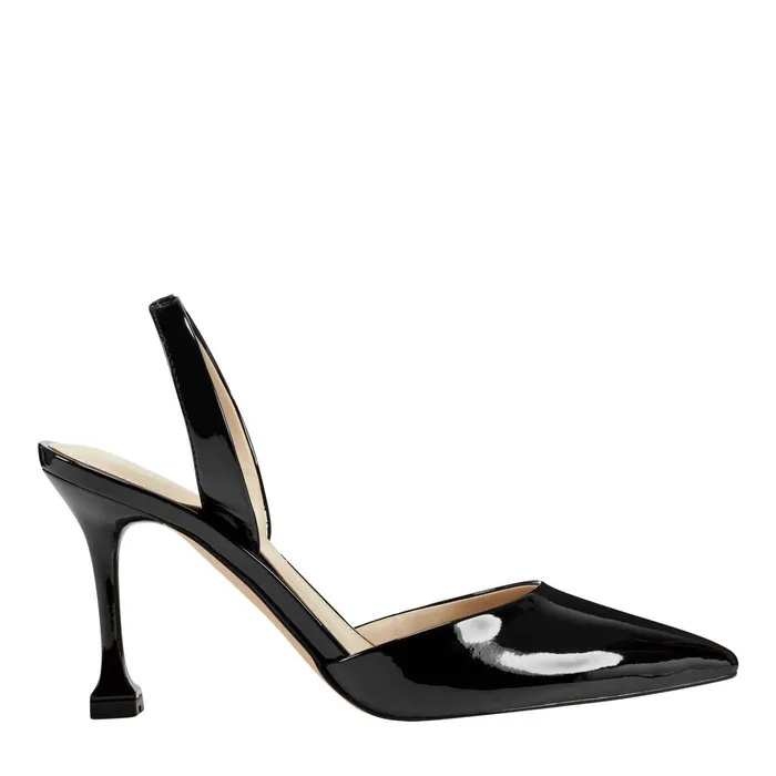 Women Marc Fisher Heels and Pumps Hadya Slingback Pump Black Patent
