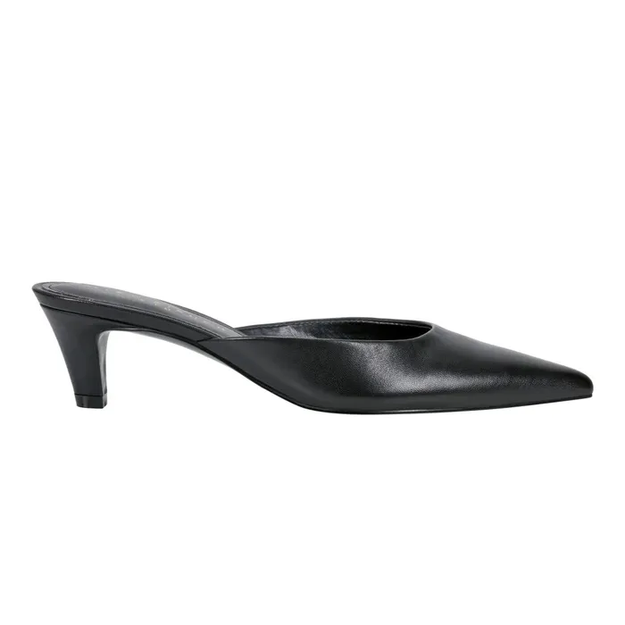 Women Marc Fisher Heels and Pumps Rosa Heeled Mule Black Leather