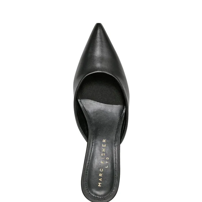 Women Marc Fisher Heels and Pumps Rosa Heeled Mule Black Leather