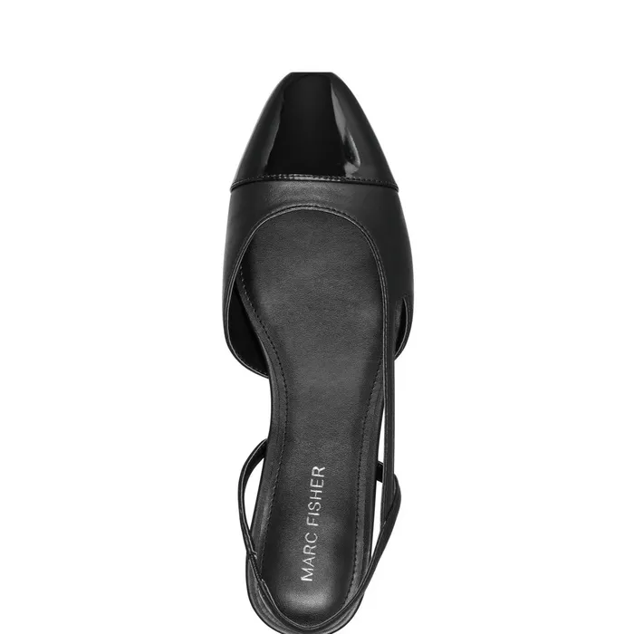 Women Marc Fisher Loafers and Flats Dela Closed Toe Slingback Dress Flat Black