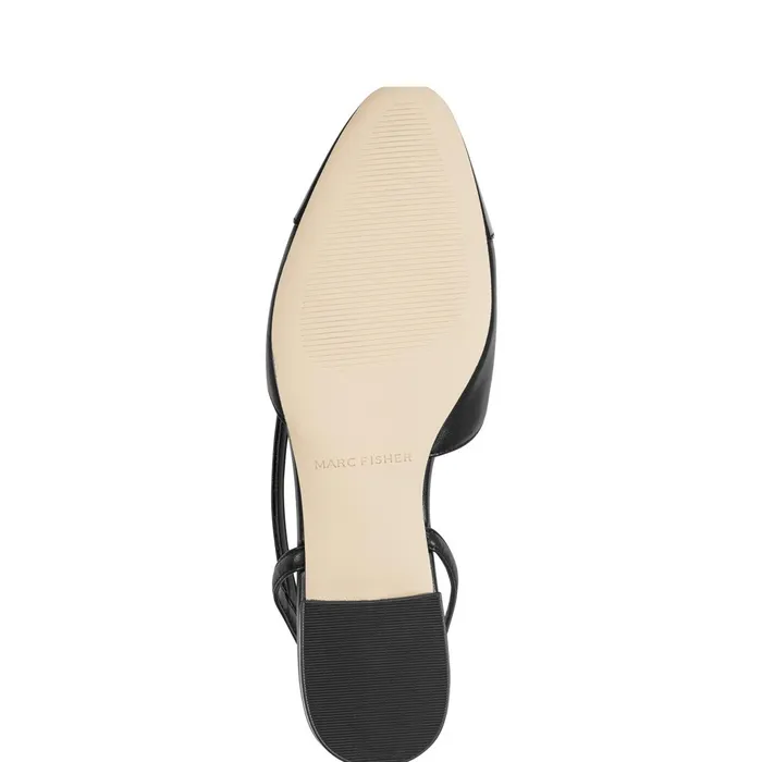 Women Marc Fisher Loafers and Flats Dela Closed Toe Slingback Dress Flat Black