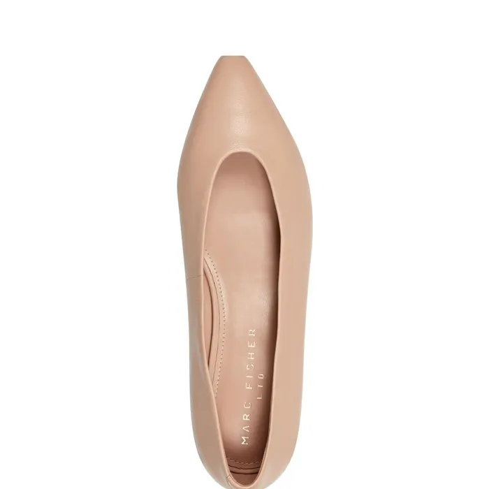 Women Marc Fisher Loafers and Flats Gunner Pointed Toe Flat Natural Leather