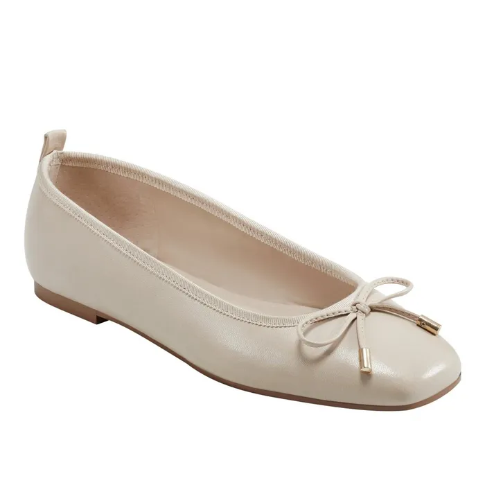 Women Marc Fisher Loafers and Flats Ubet Slipon Casual Flat Chic Cream