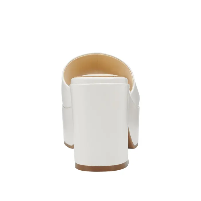 Women Marc Fisher Mules and Slides Forina Platform Slide Sandal Chic Cream