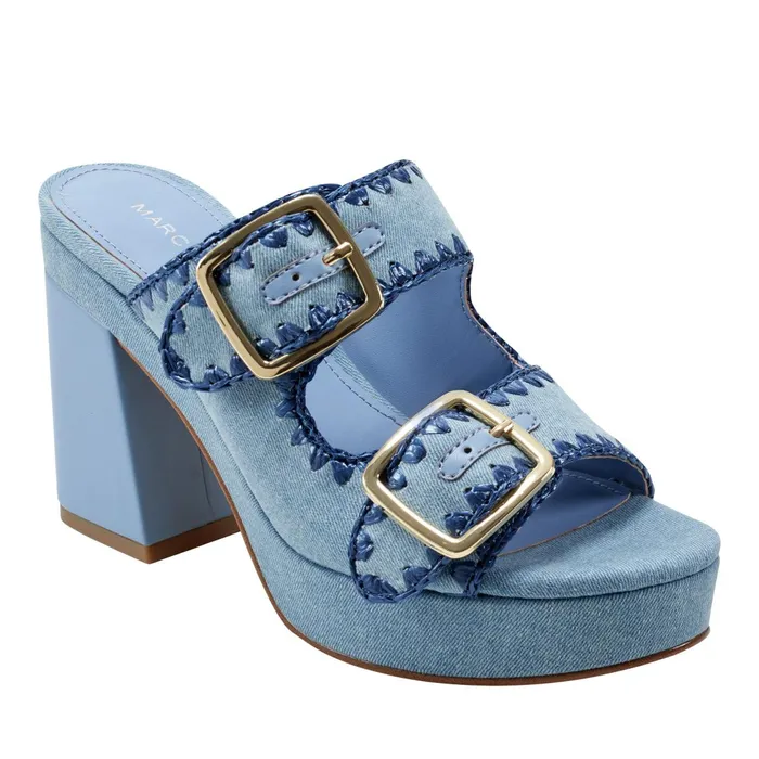 Women Marc Fisher Sandals Dalen Platform Sandal Medium Blue