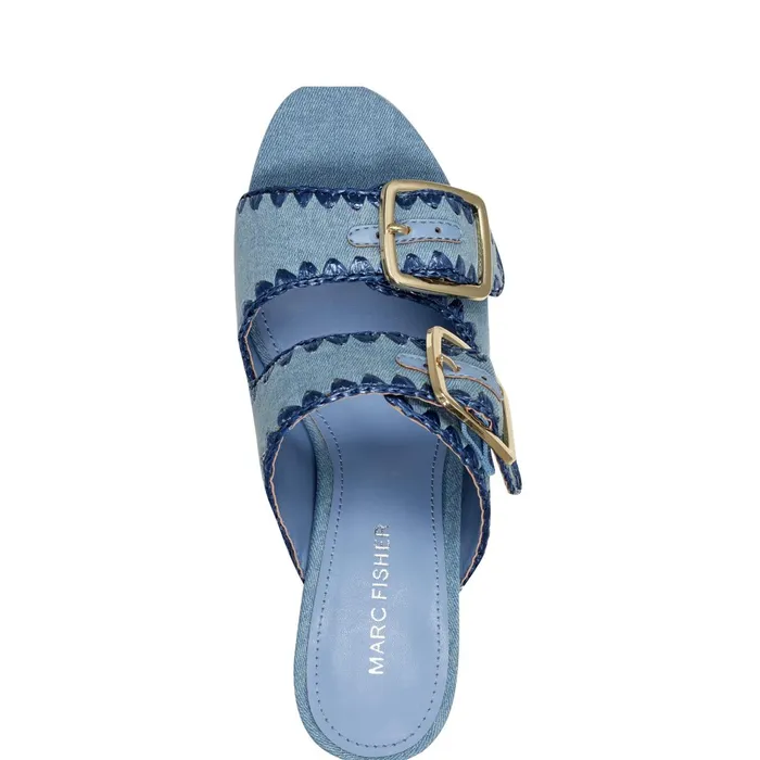 Women Marc Fisher Sandals Dalen Platform Sandal Medium Blue