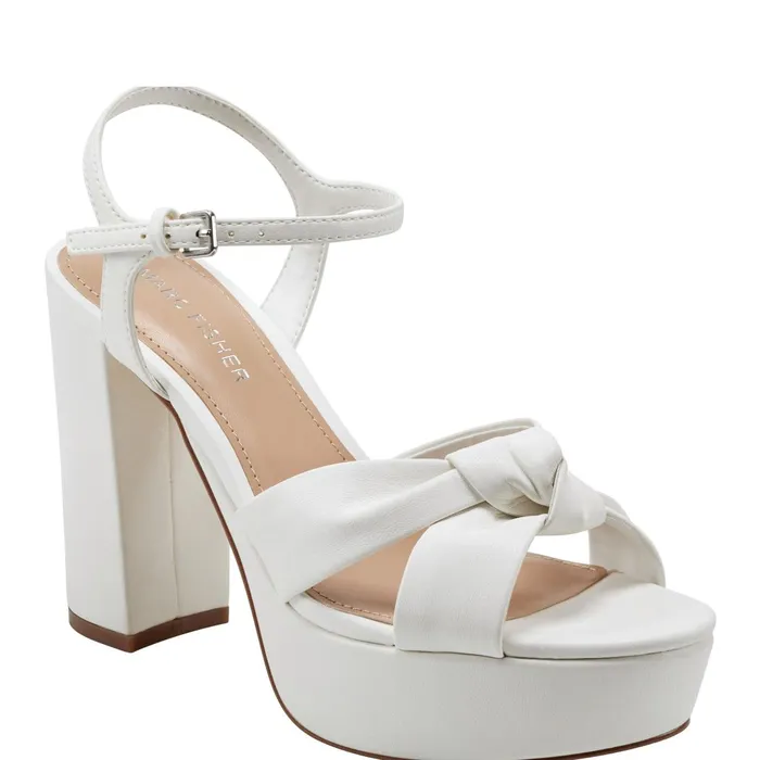 Women Marc Fisher Sandals Deren Platform Sandal White