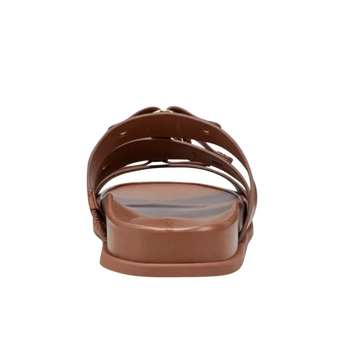 Women Marc Fisher Sandals Verity Flat Footbed Sandal Brown Women Marc Fisher Sandals Verity Flat Footbed Sandal Brown