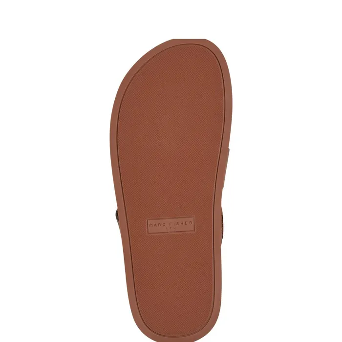 Women Marc Fisher Sandals Verity Flat Footbed Sandal Brown Women Marc Fisher Sandals Verity Flat Footbed Sandal Brown